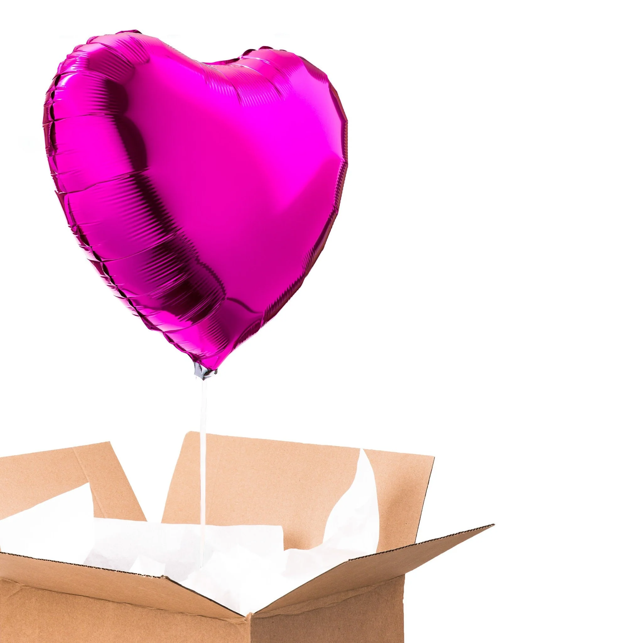 Ballon Coeur Rose Magenta - Image 3