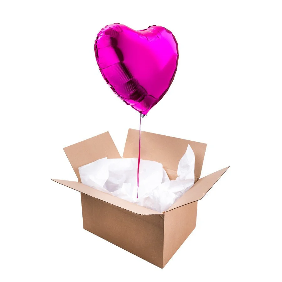 Ballon Coeur Rose Magenta - Image 4