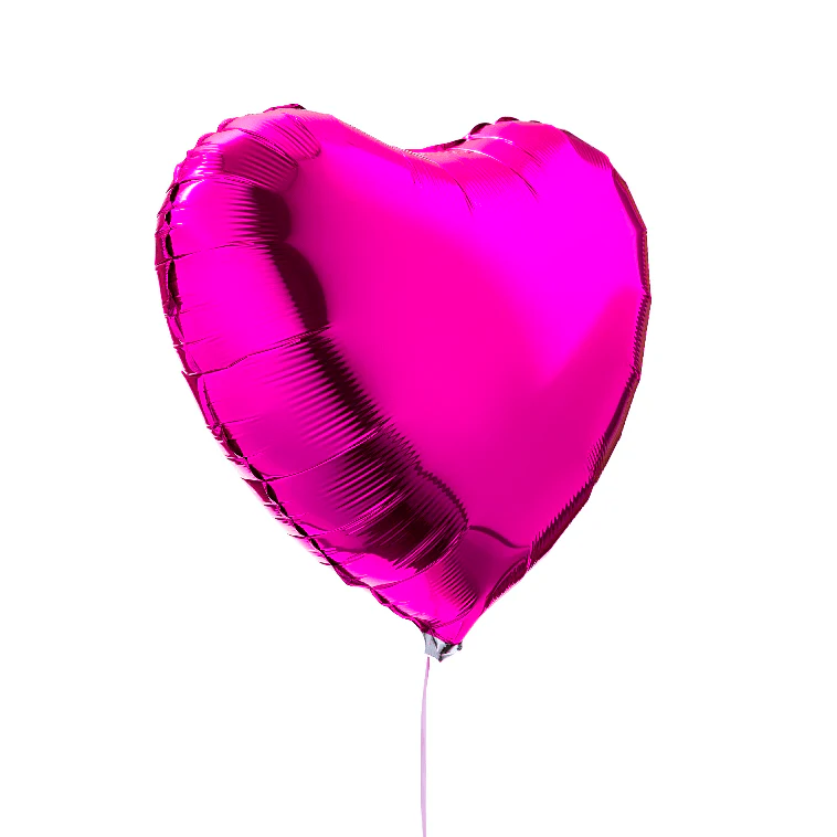 Ballon Coeur Rose Magenta - Image 5