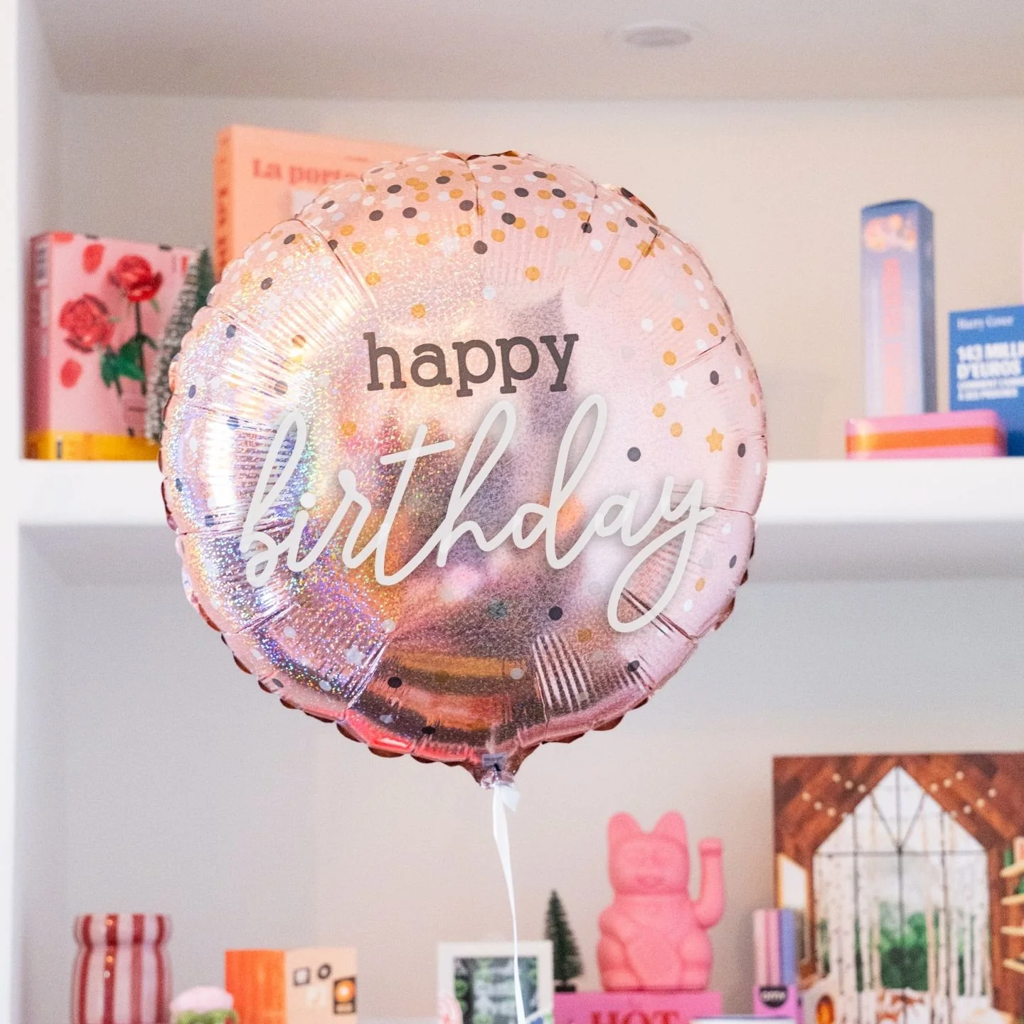 Ballon Happy birthday Glitter Rose - Image 2