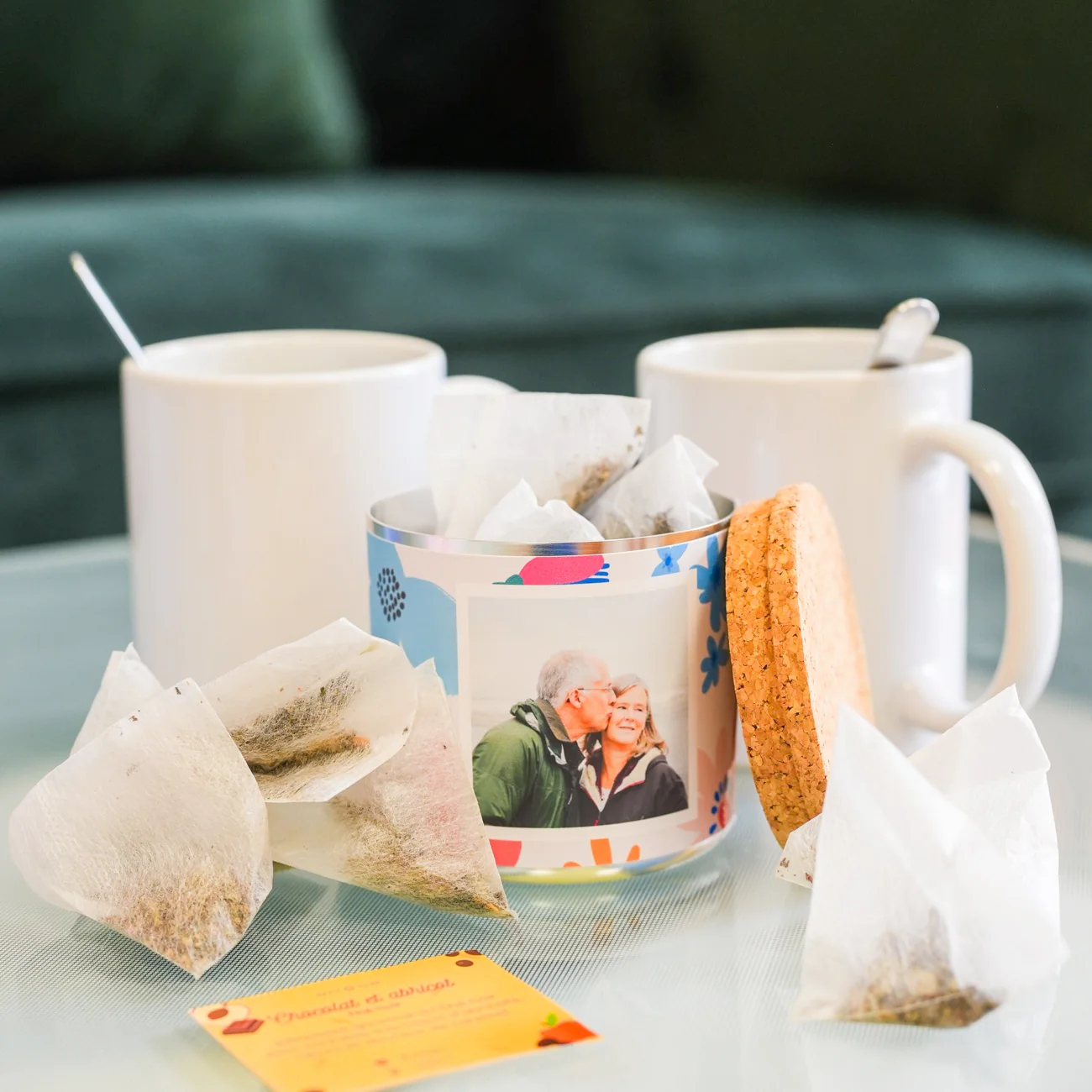 Boîte de Thé personnalisée avec photo et texte