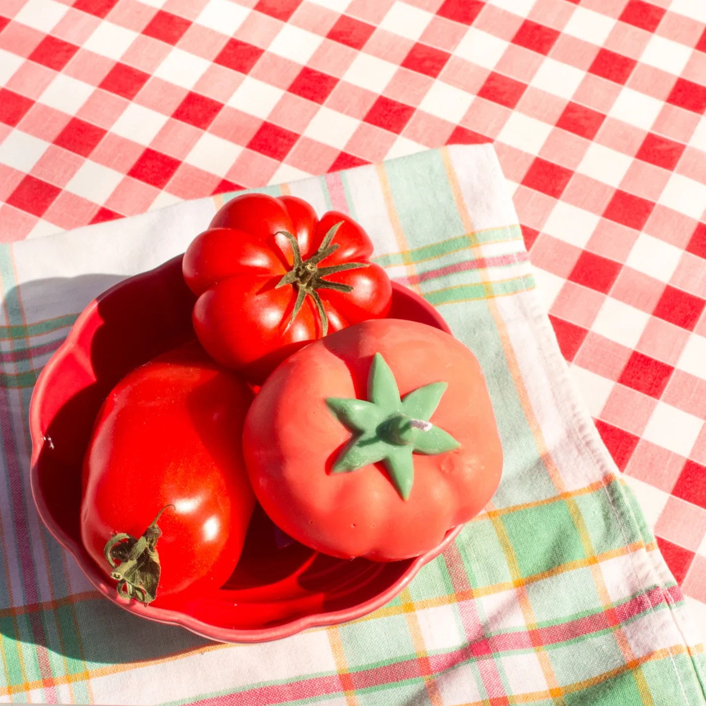 Bougie trompe l'oeil - Tomate