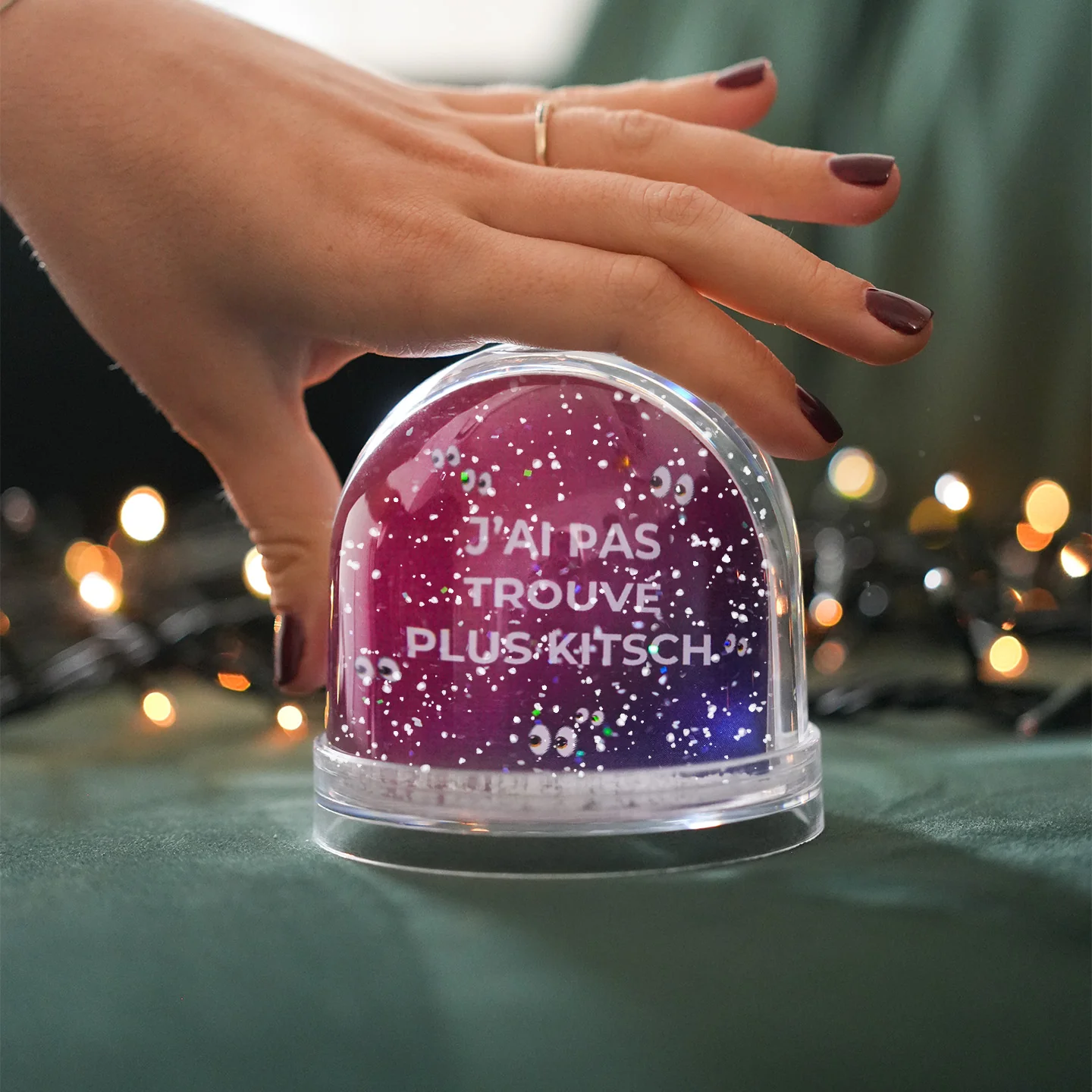 Boule à neige personnalisée avec photo et texte