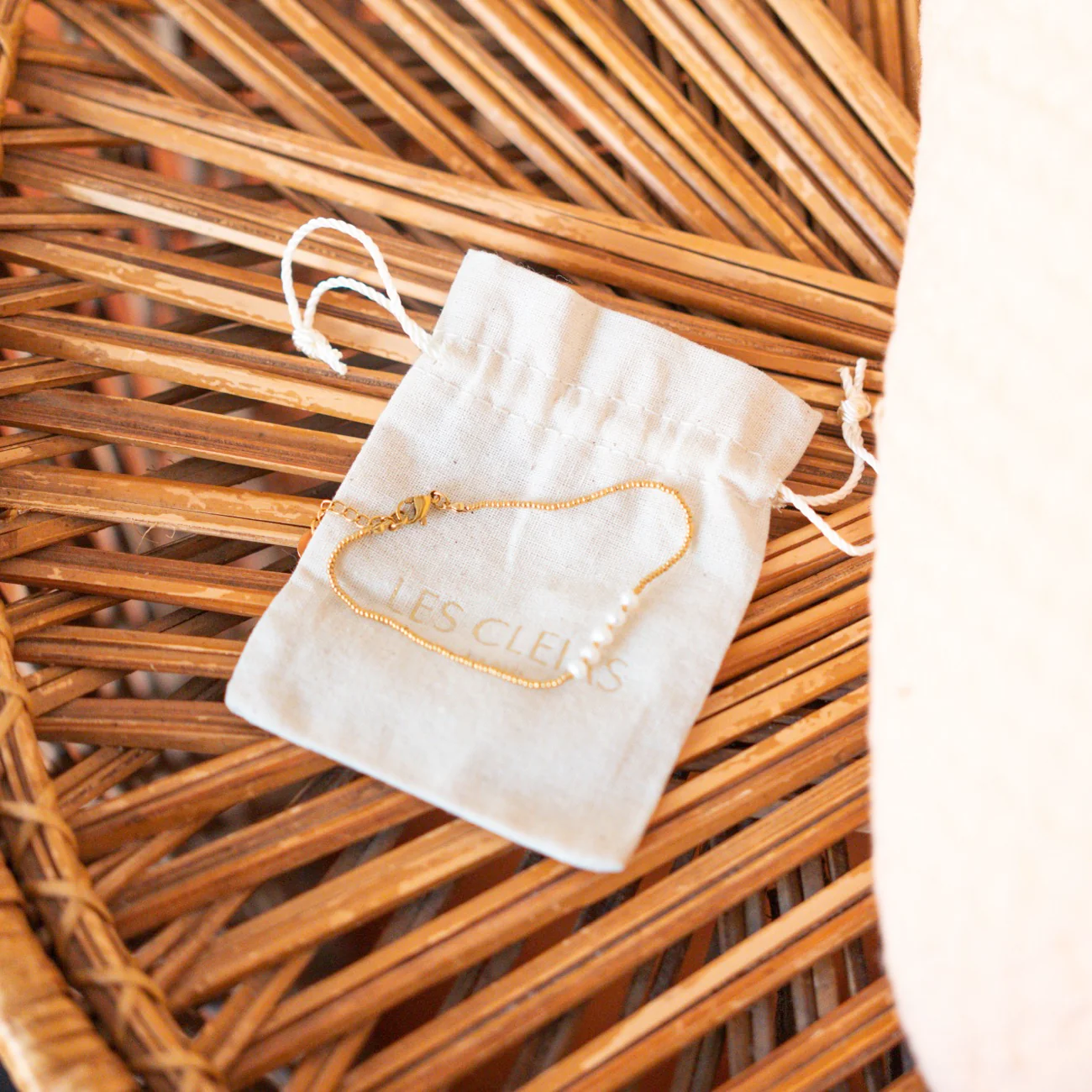 Bracelet - Perles Blanches - Image 5