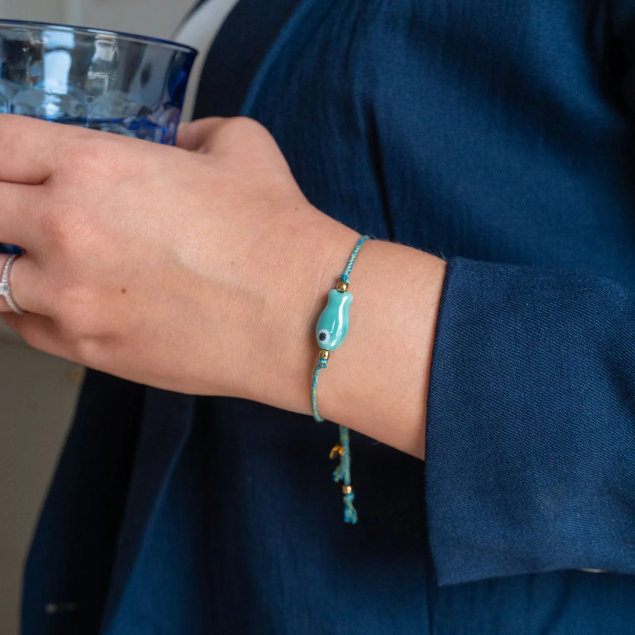 Bracelet porte bonheur - Poisson Céramique - Image 4
