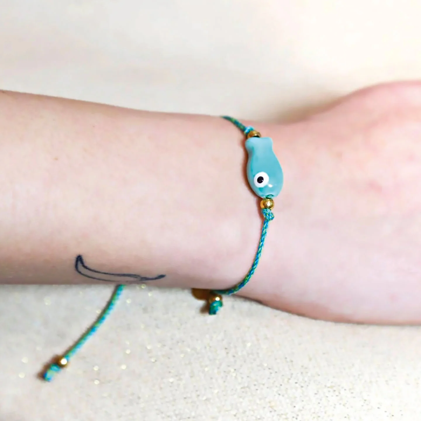 Bracelet porte bonheur - Poisson Céramique - Image 5