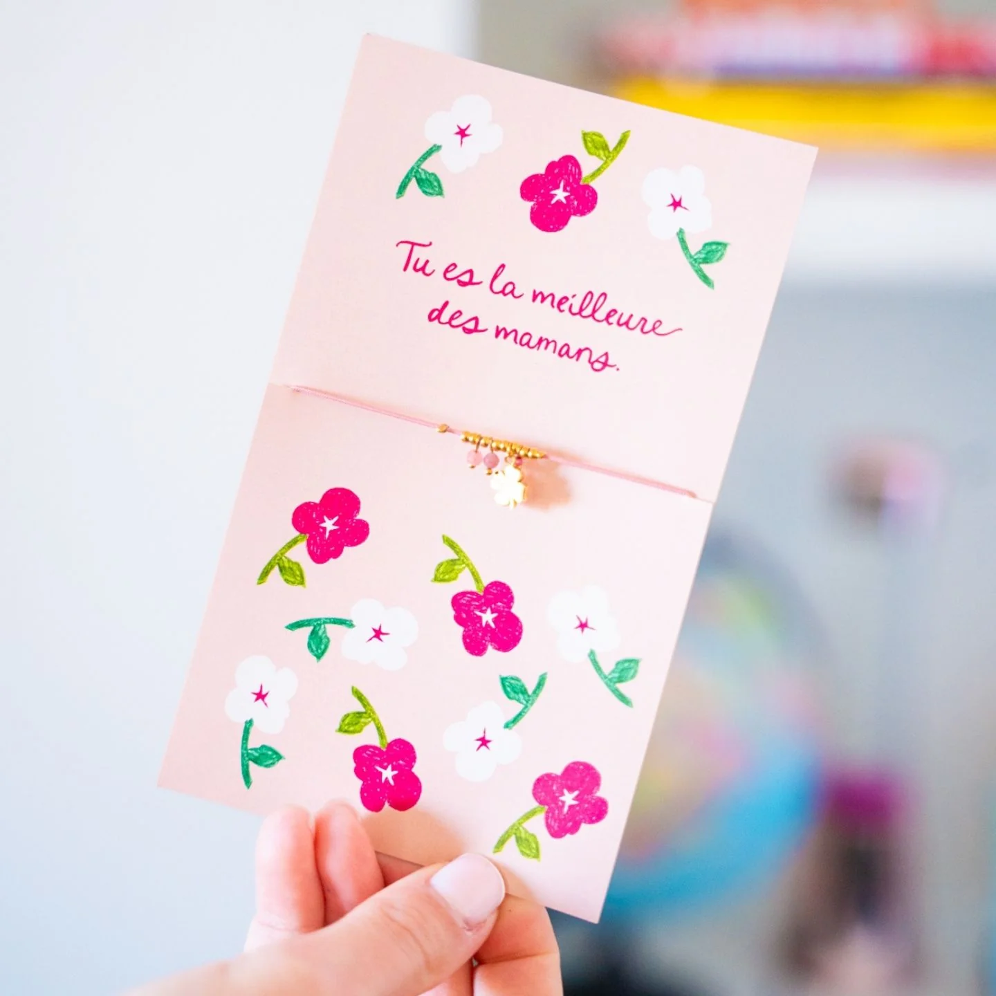 Bracelet Trèfle - Tu es la meilleure des mamans.