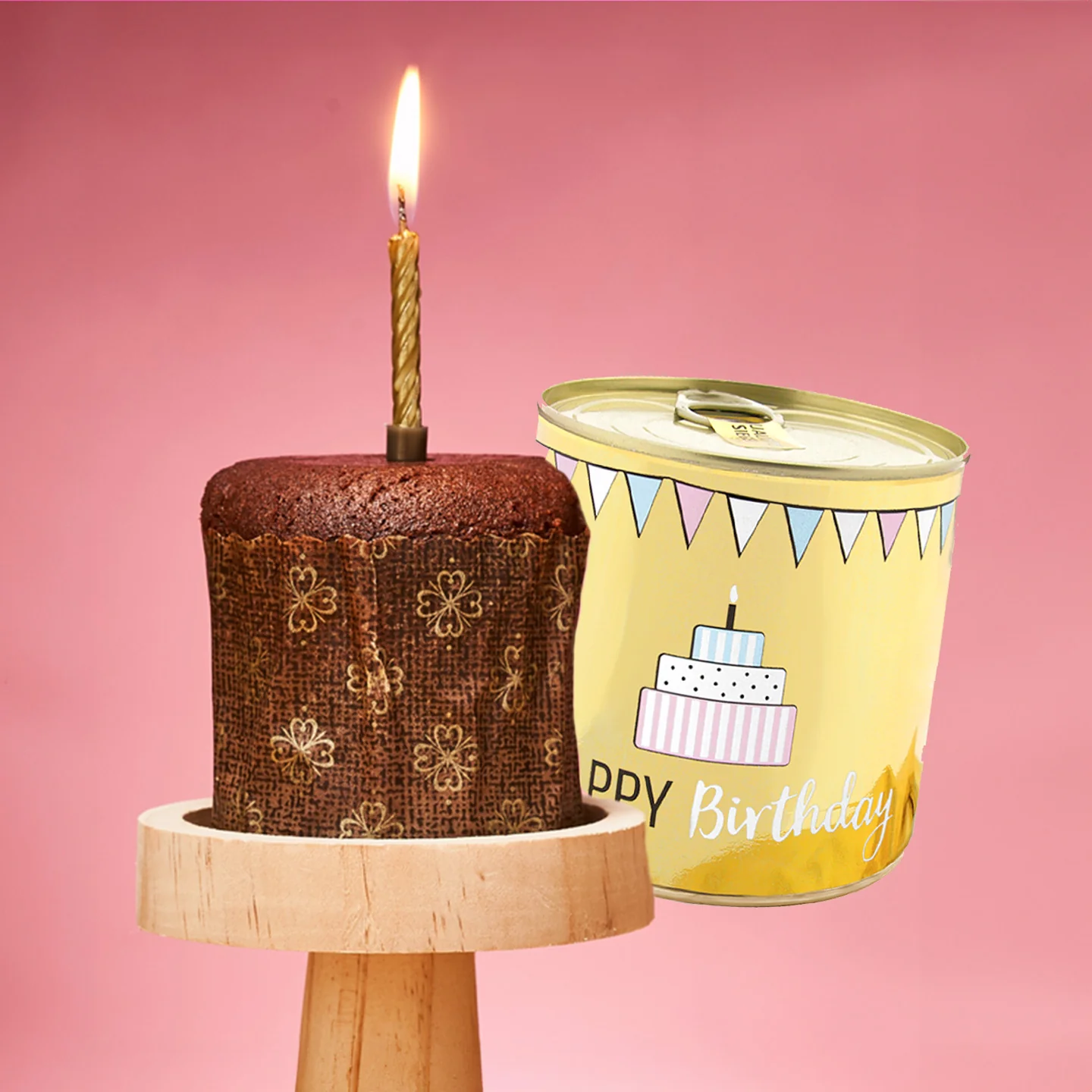 Cake Anniversaire Brownie avec bougie - Image 5