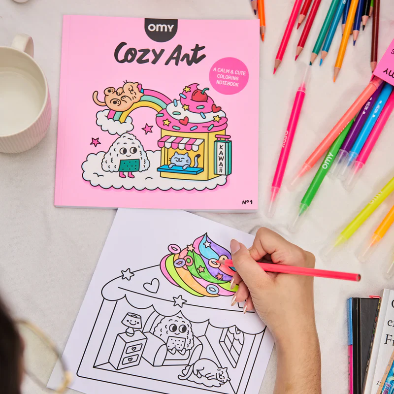 Carnet de coloriage - Kawai Cozy Art