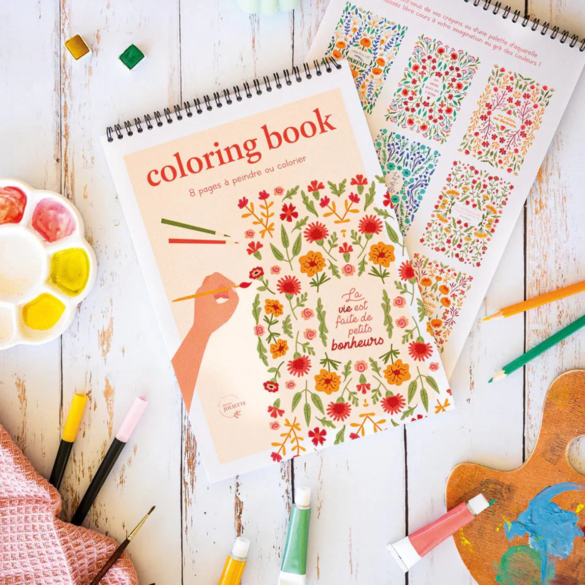 Carnet de coloriage de Petits bonheurs