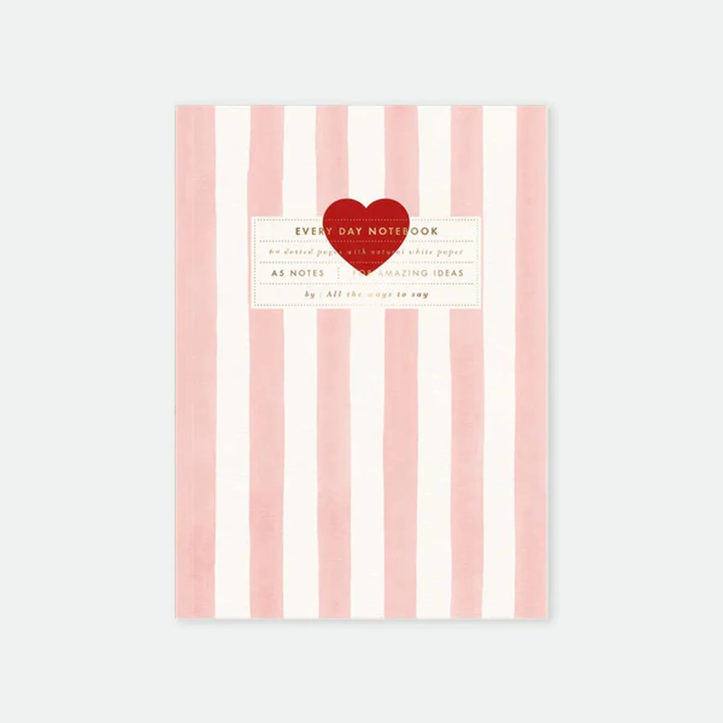 Carnet rayé rose Petit Coeur - Image 2
