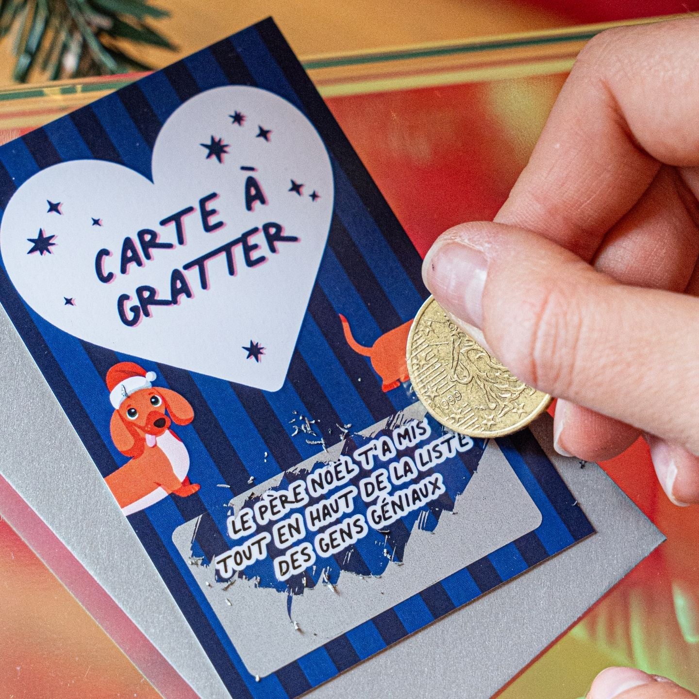 Carte à gratter - Le Père Noël t'a mis tout en haut de la liste des gens géniaux - Image 3