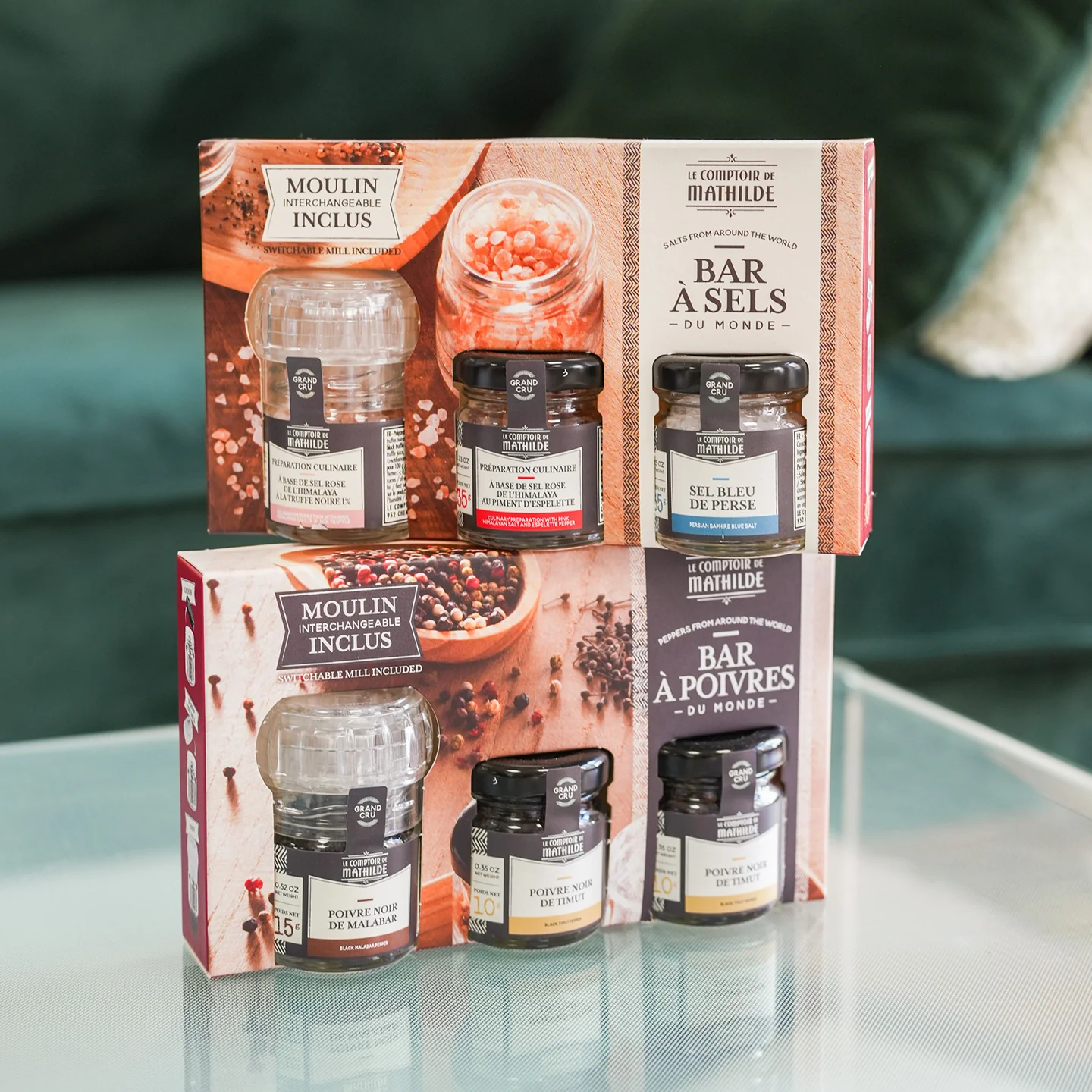Coffret sel ou poivre interchangeable