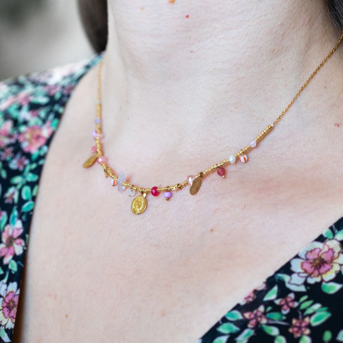 Collier Bohème Lila - acier inoxydable