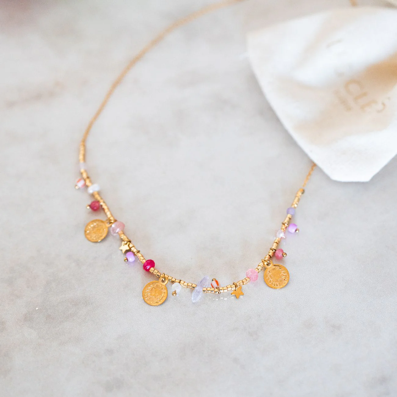 Collier Bohème Lila - acier inoxydable - Image 3