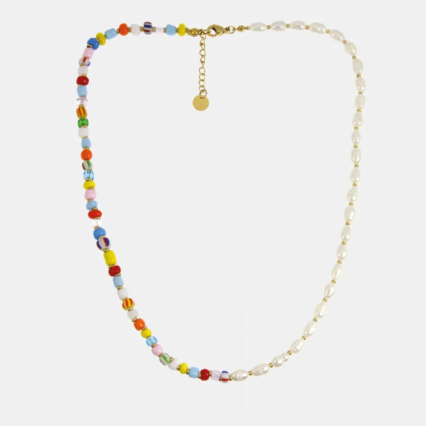 Collier Fantasia - Perles d'eau douce et de verre - Image 2