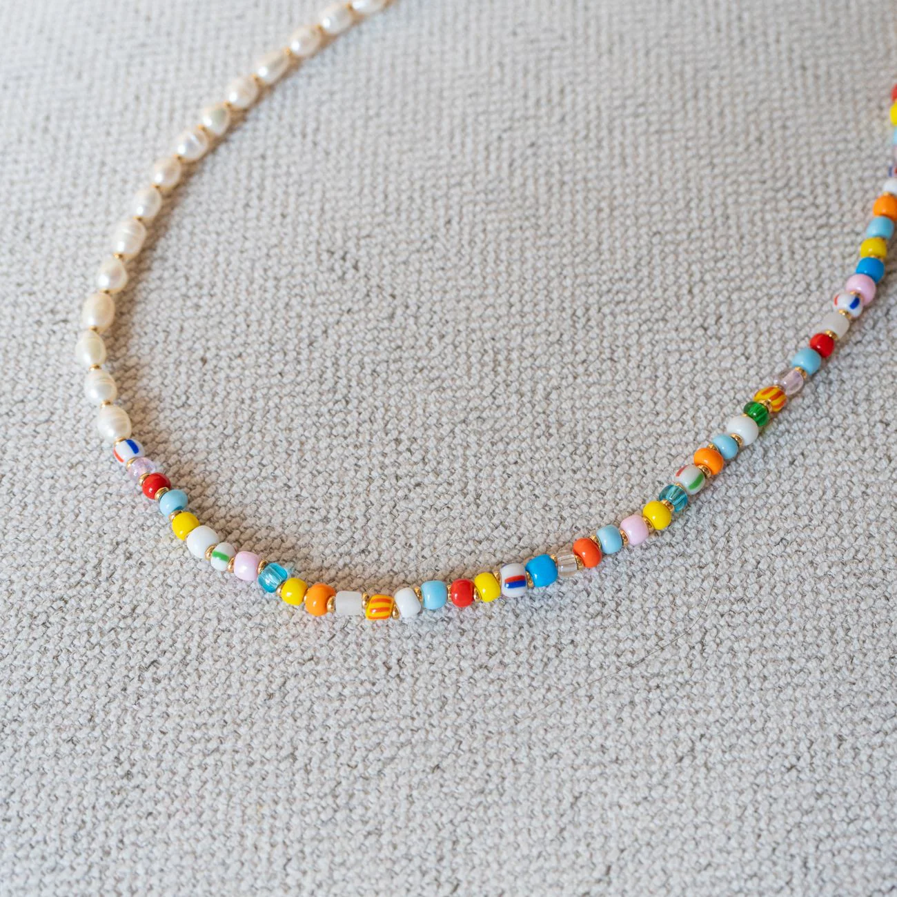 Collier Fantasia - Perles d'eau douce et de verre - Image 6