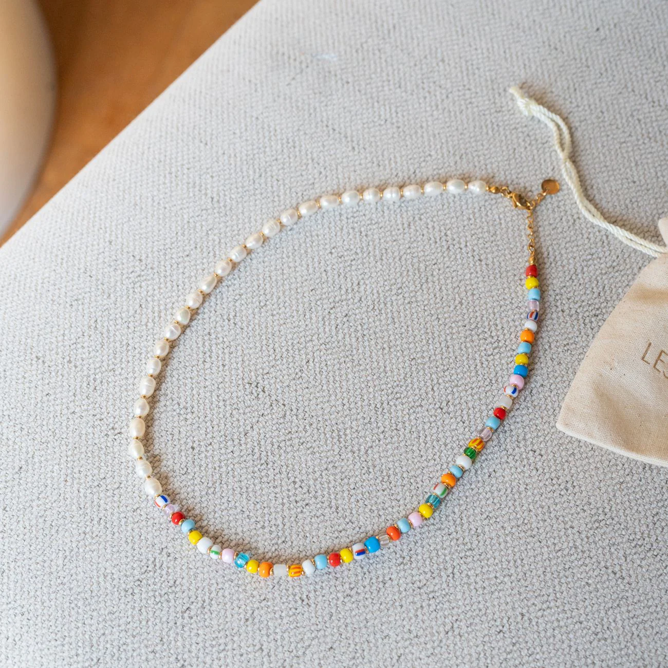 Collier Fantasia - Perles d'eau douce et de verre - Image 7