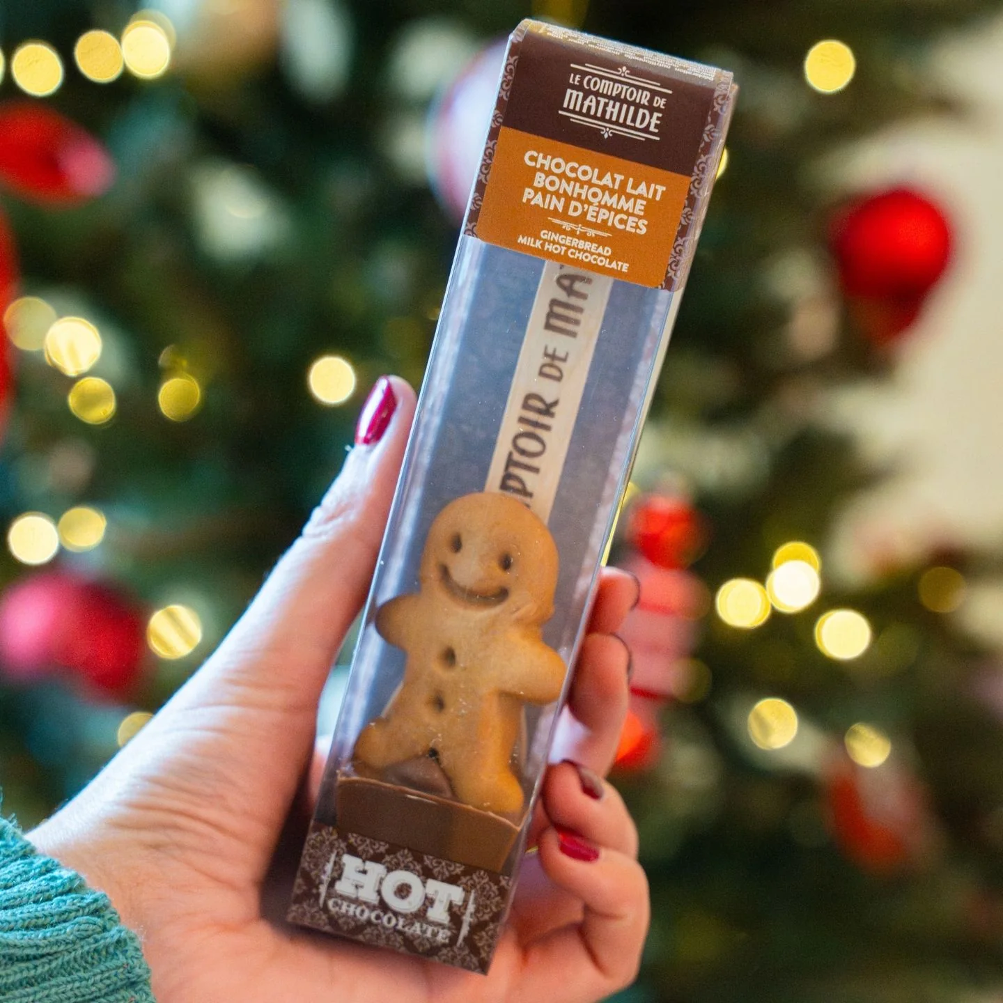 Cuillère en chocolat à faire fondre - Bonhomme de Noël