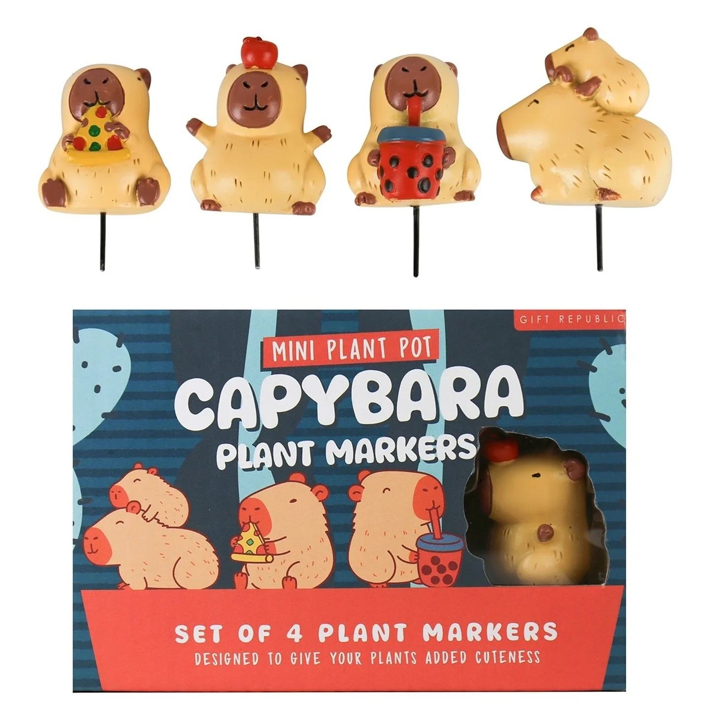 Capybaras déco pour pots de plantes - Image 2