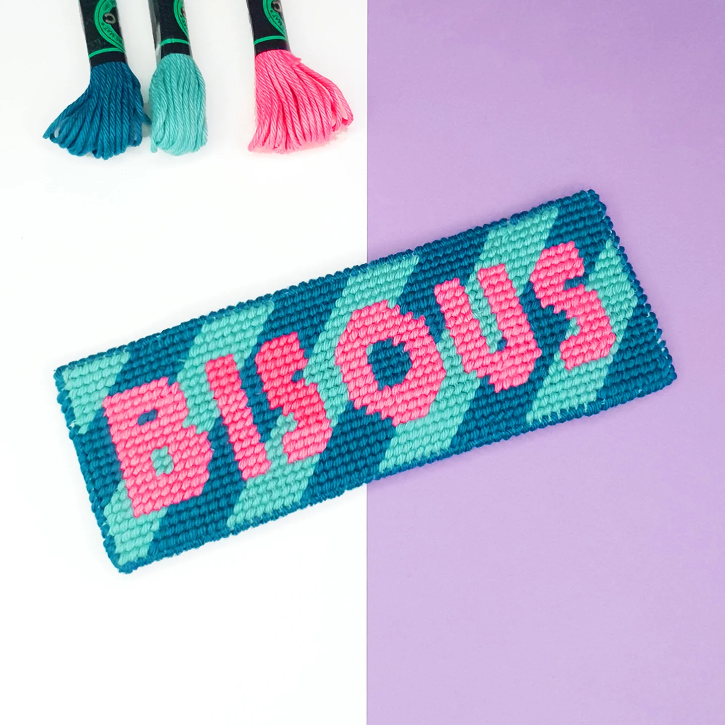 DIY - Marque page à broder Bisous - Image 4