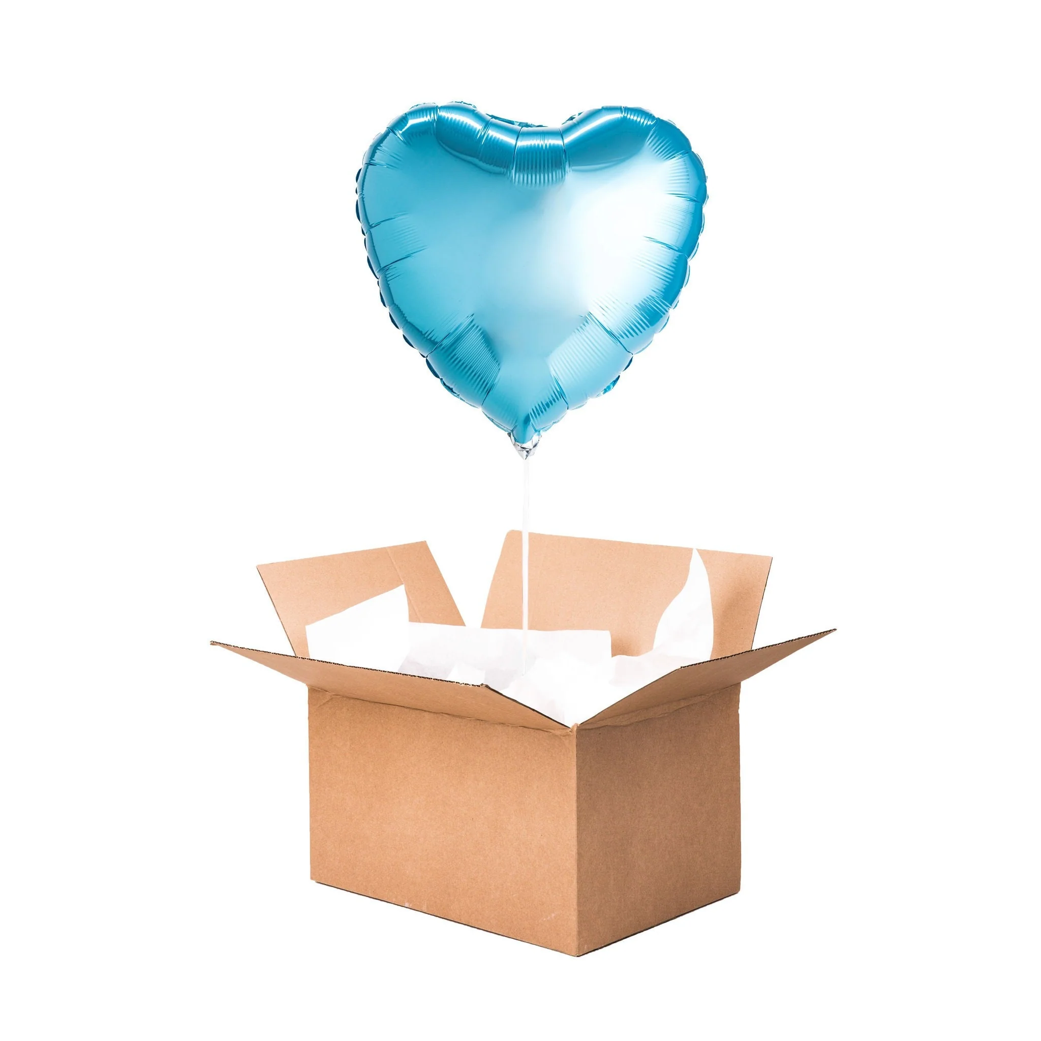 Ballon Coeur Bleu Perle - Image 5