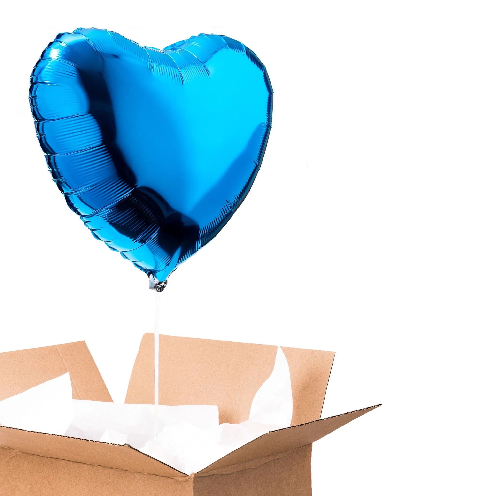 Ballon Coeur Bleu Saphir - Image 3