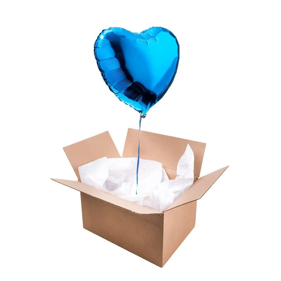 Ballon Coeur Bleu Saphir - Image 4