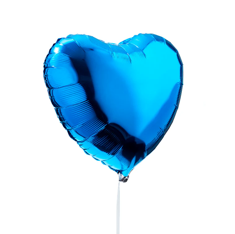 Ballon Coeur Bleu Saphir - Image 5
