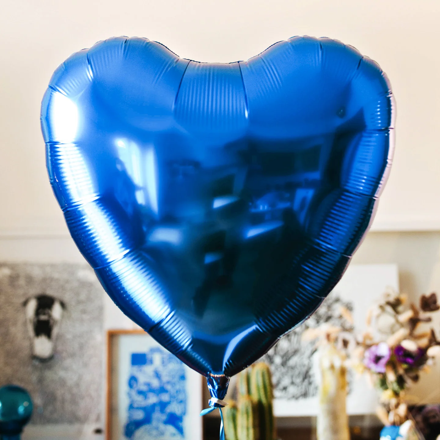 Ballon Coeur Bleu Saphir - Image 7