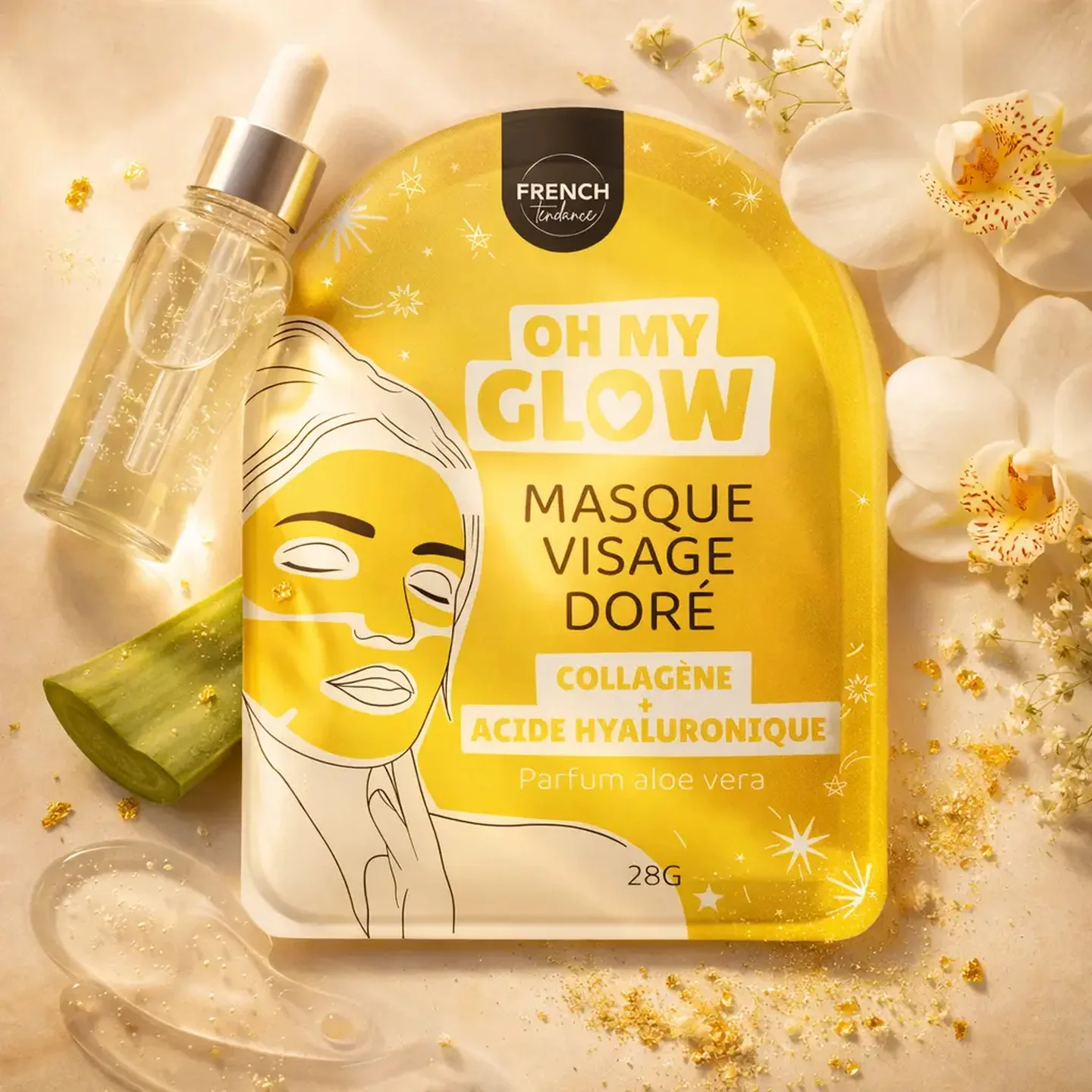 Masque visage Doré