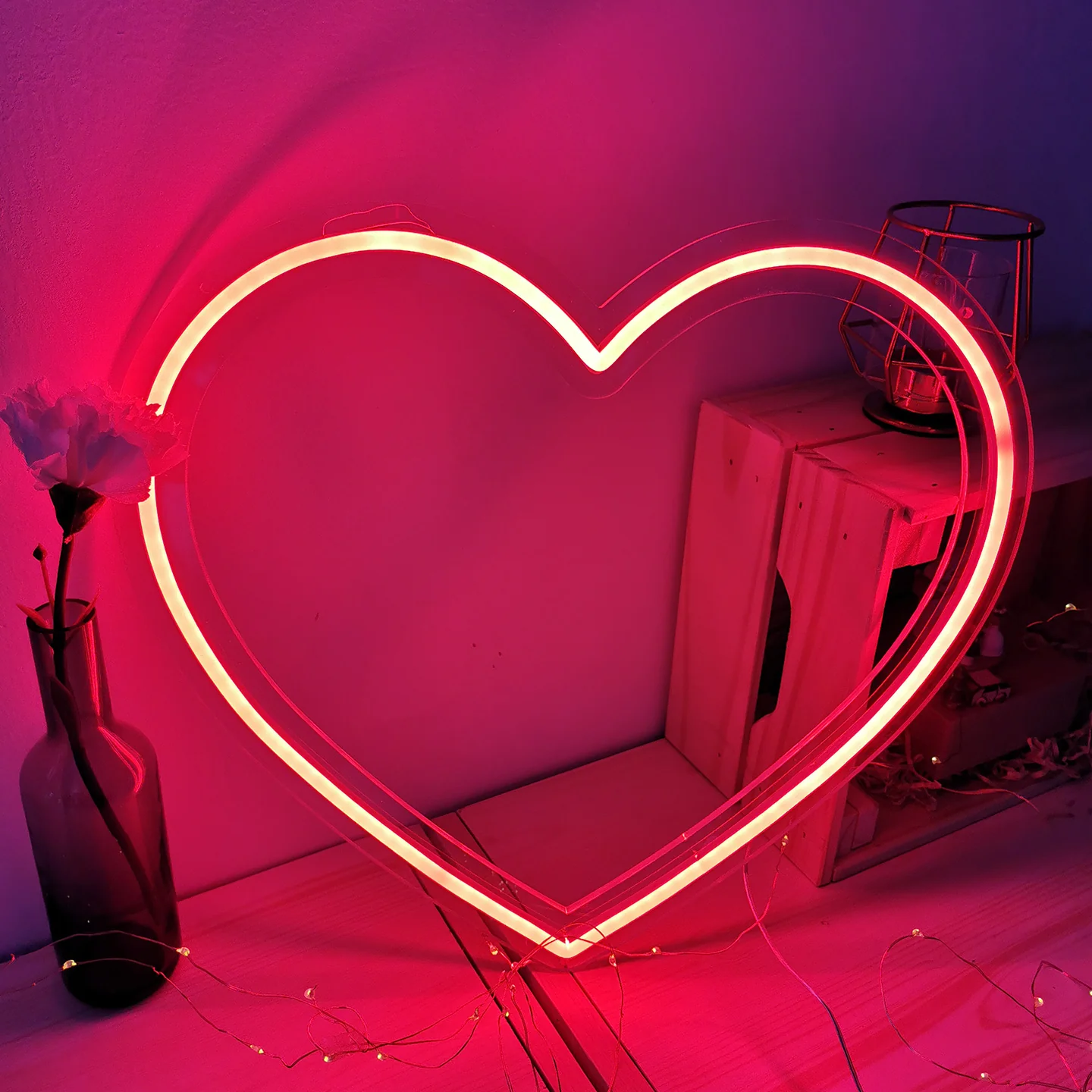 Néon Coeur Rouge - Image 4