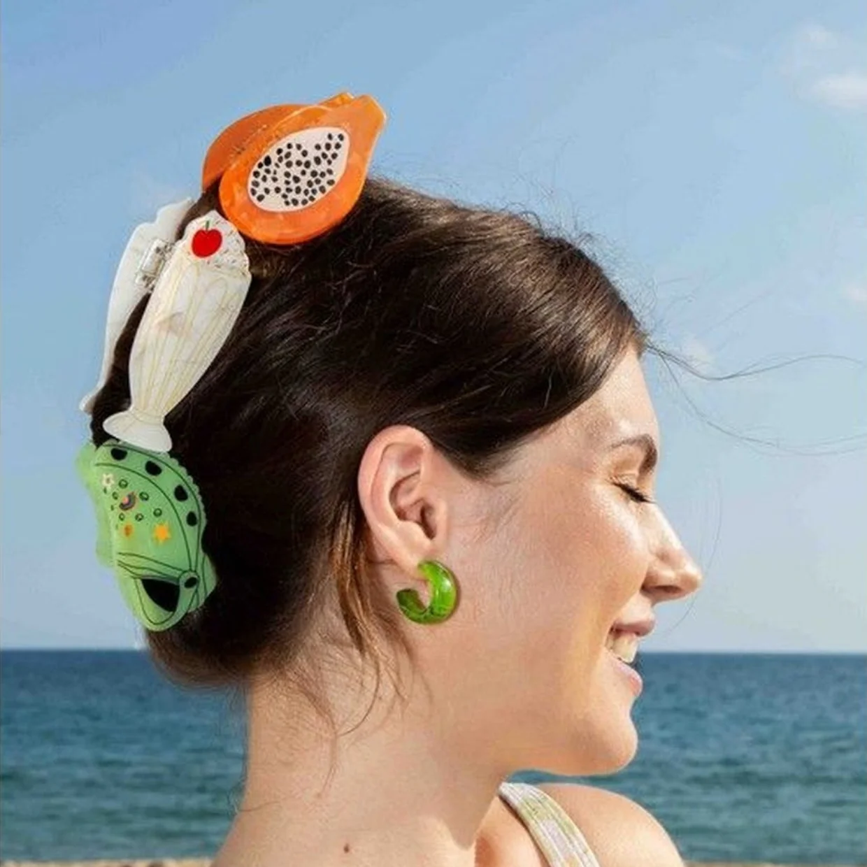 Pince à cheveux - Papaye - Image 4