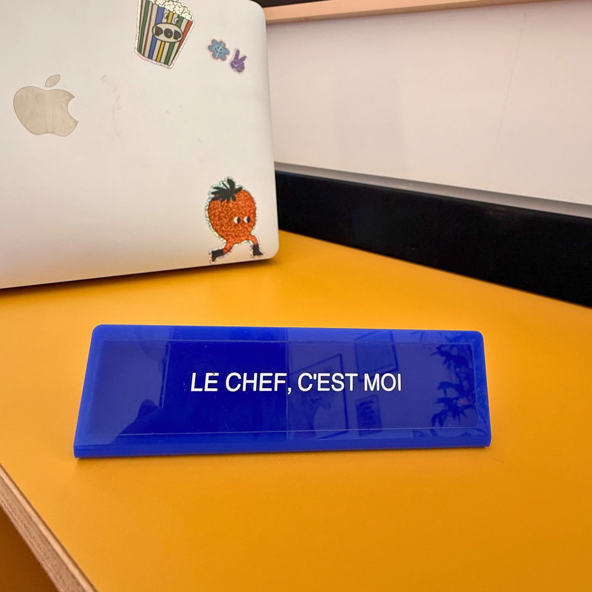 Plaque de bureau "Le chef c'est moi"