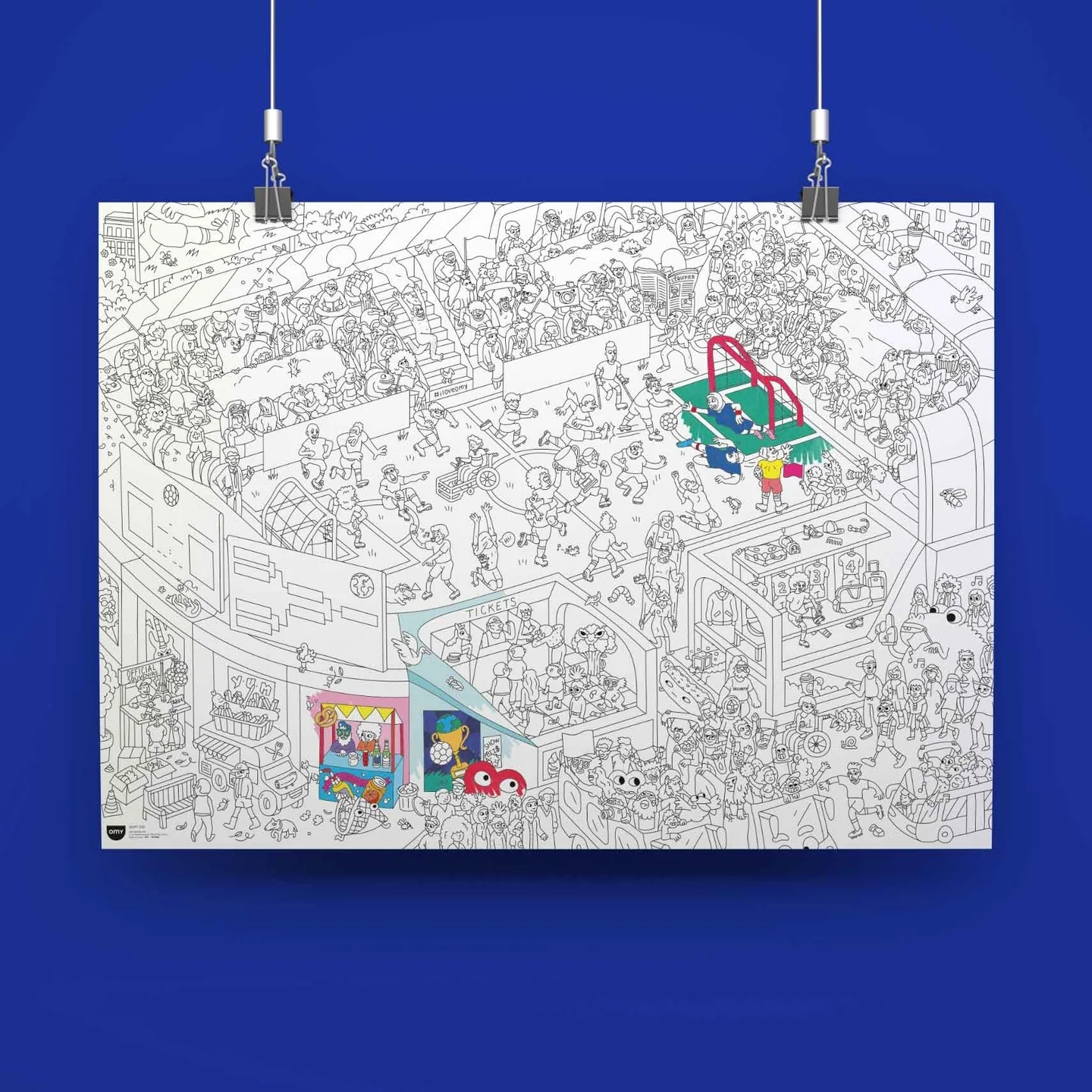 Poster géant à colorier - FOOT - Image 3