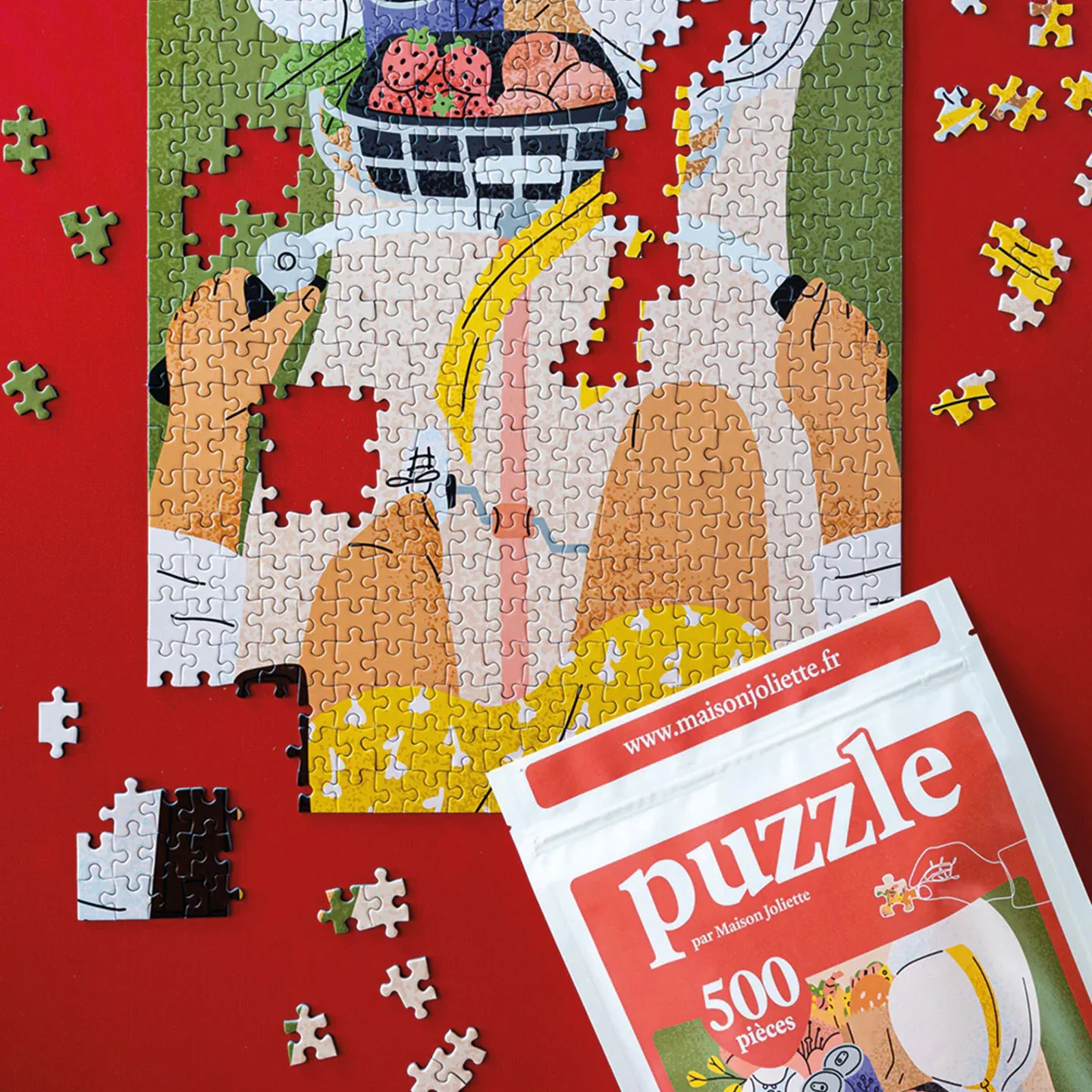 Puzzle Français - 500 pièces - À Bicyclette
