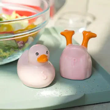Salière et poivrière - Canard