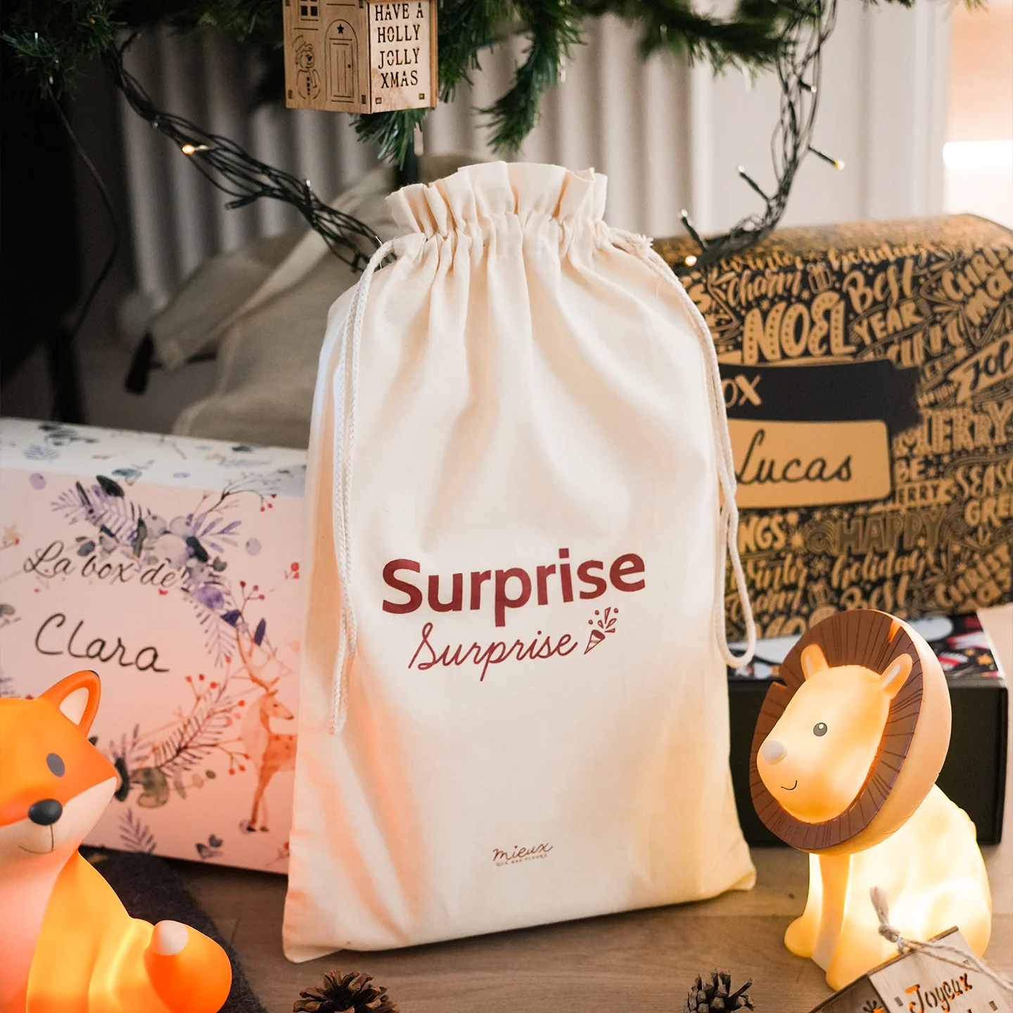 Sac cadeau tissu - Surprise surprise - Image 3